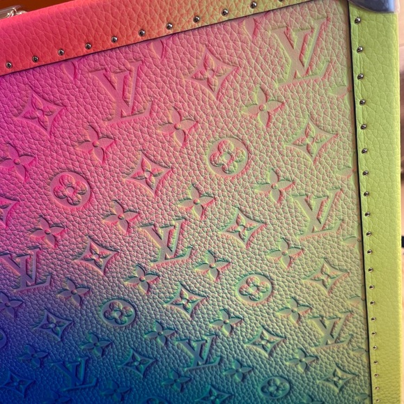 New! RARE LIMITED EDITION Louis Vuitton Virgil Cotteville 40 leather multicolor! - Picture 8 of 16